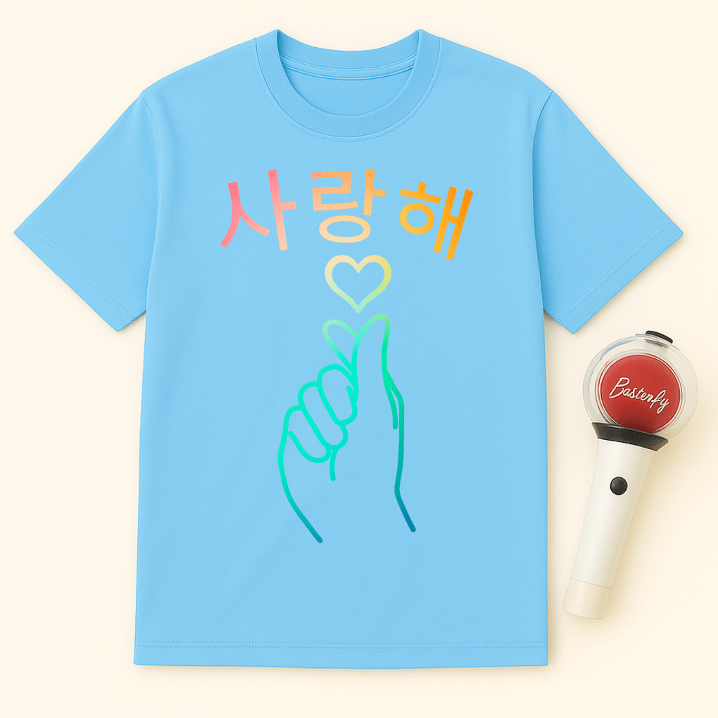 FINGER HEART 사랑해 UNISEX T-SHIRT