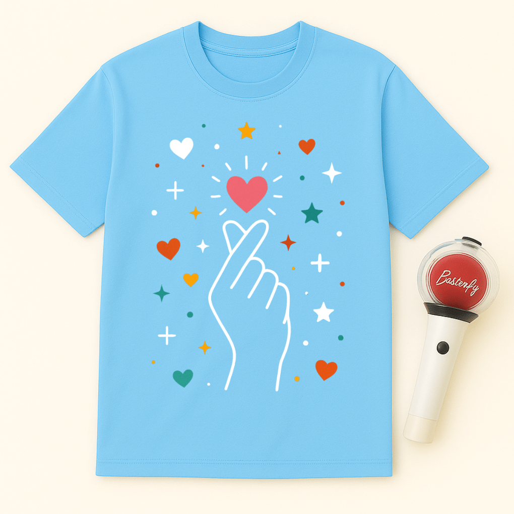 FINGER HEART SPARKLE UNISEX T-SHIRT