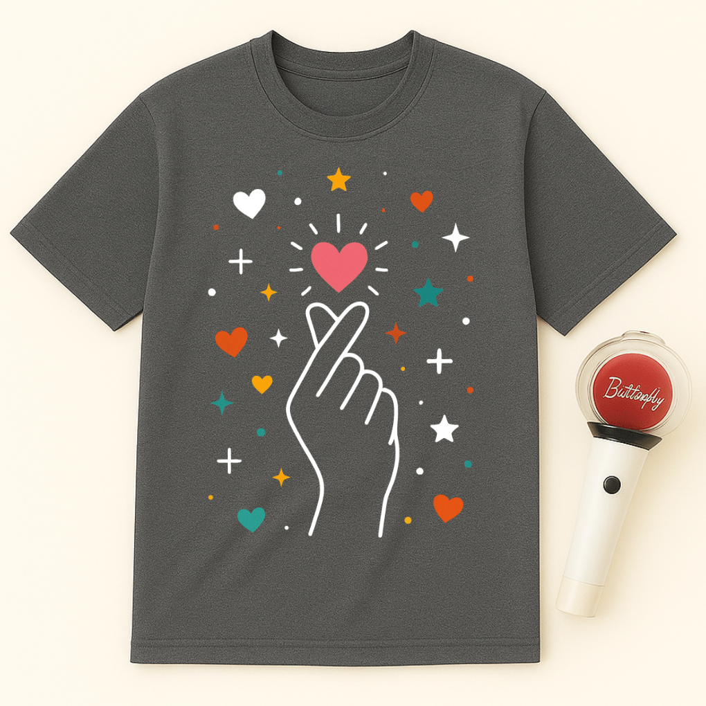 FINGER HEART SPARKLE UNISEX T-SHIRT