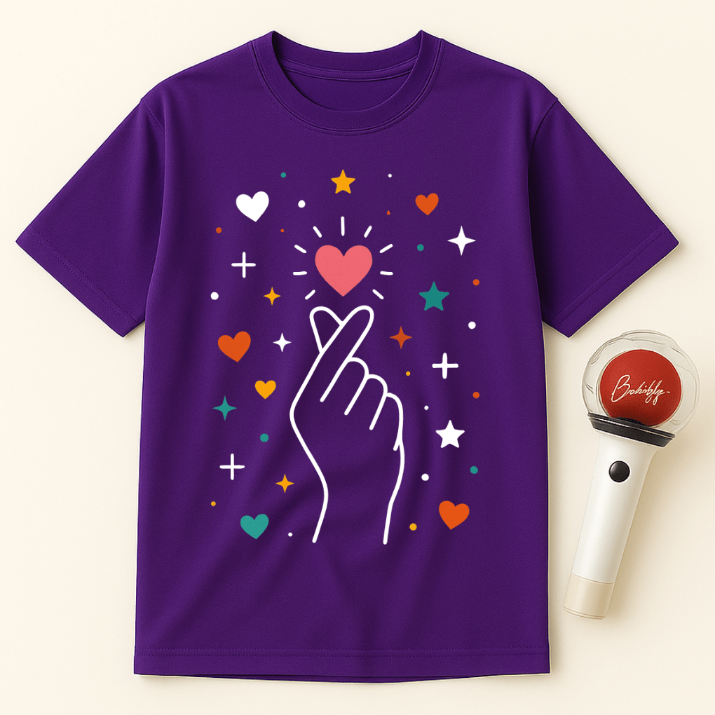 FINGER HEART SPARKLE UNISEX T-SHIRT