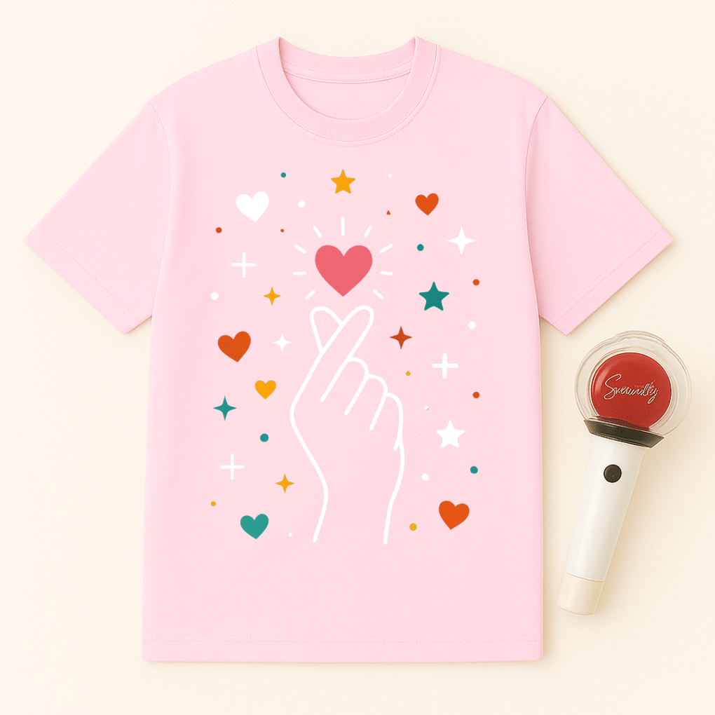 FINGER HEART SPARKLE UNISEX T-SHIRT