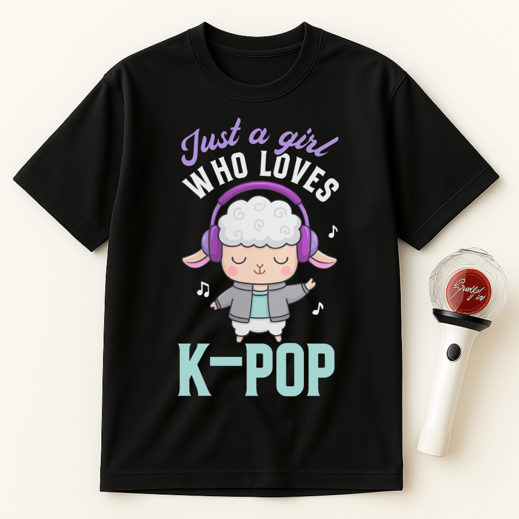 JUST A GIRL WHO LOVES K-POP SHEEP UNISEX T-SHIRT