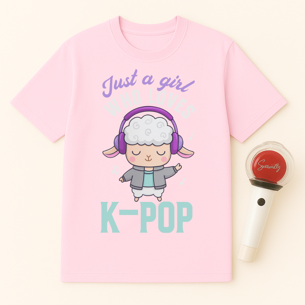 JUST A GIRL WHO LOVES K-POP SHEEP UNISEX T-SHIRT