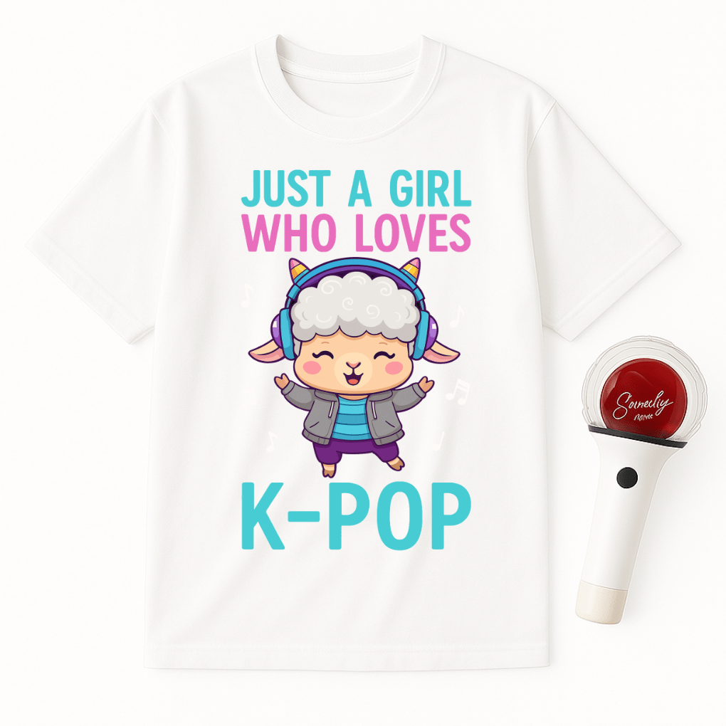 JUST A GIRL WHO LOVES K-POP LAMB UNISEX T-SHIRT