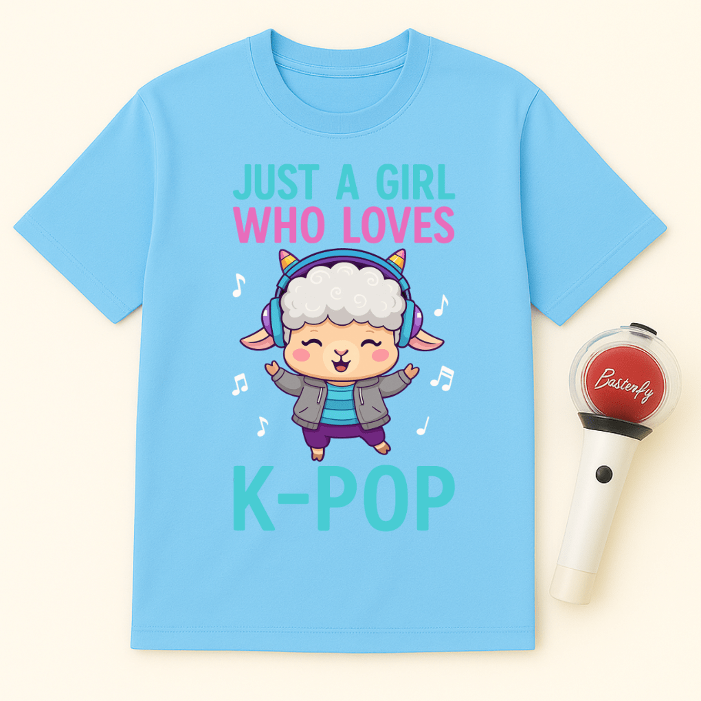 JUST A GIRL WHO LOVES K-POP LAMB UNISEX T-SHIRT