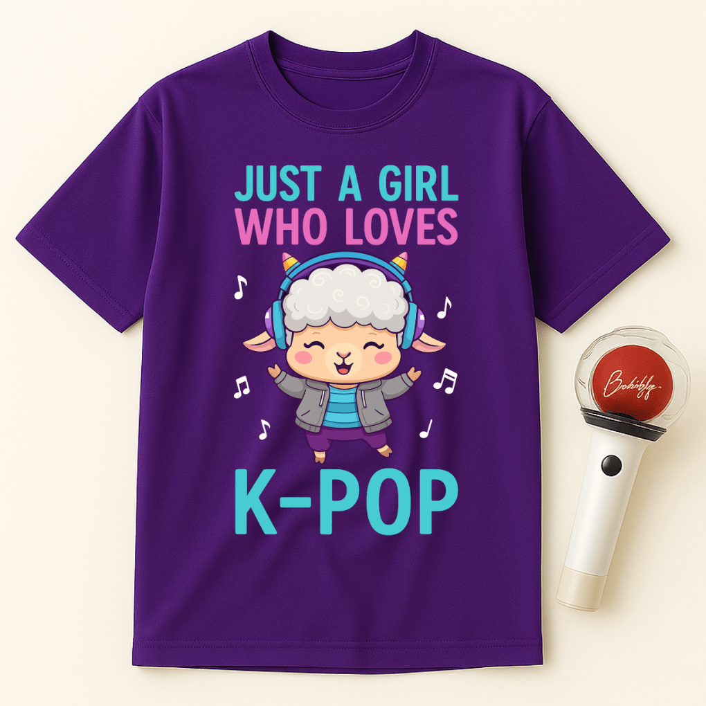 JUST A GIRL WHO LOVES K-POP LAMB UNISEX T-SHIRT