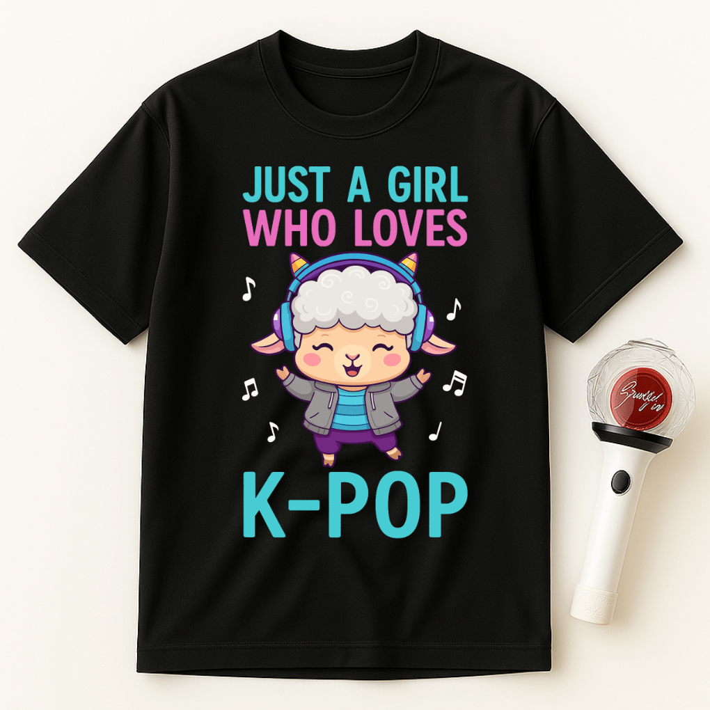 JUST A GIRL WHO LOVES K-POP LAMB UNISEX T-SHIRT