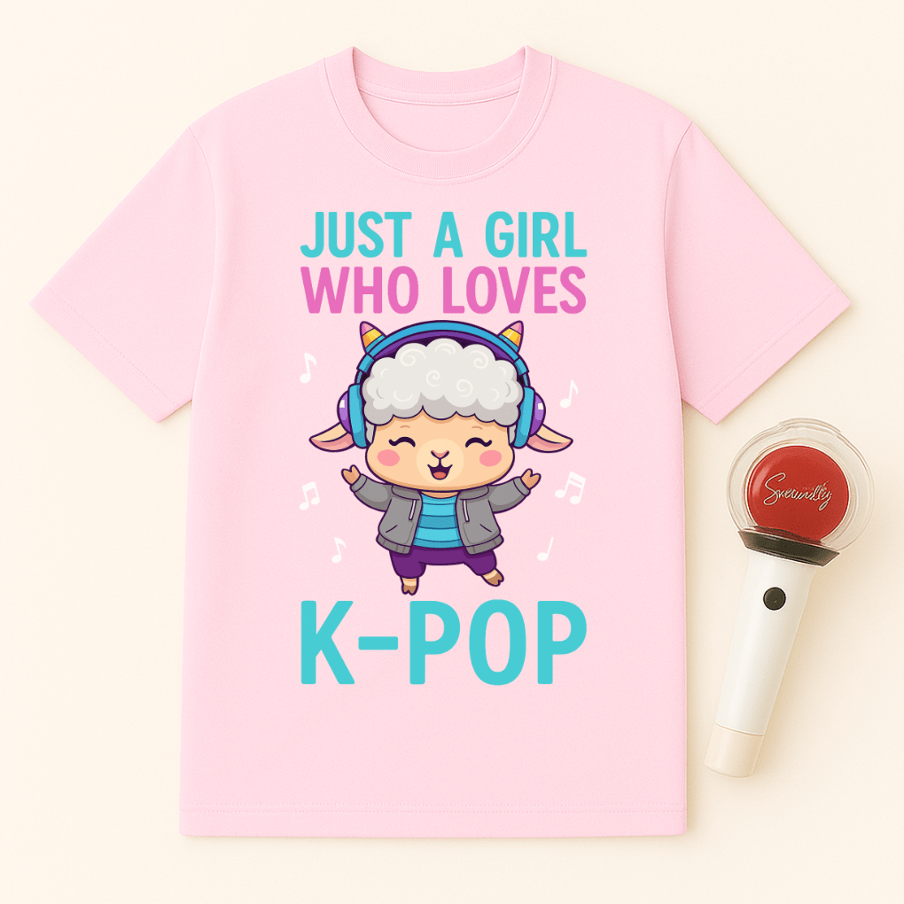 JUST A GIRL WHO LOVES K-POP LAMB UNISEX T-SHIRT