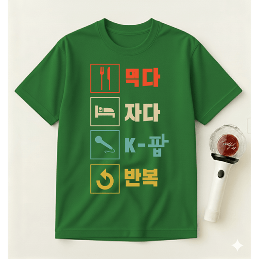 EAT SLEEP K-POP REPEAT T-SHIRT