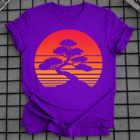 BONSAI BAUM SONNENUNTERGANG T-SHIRT