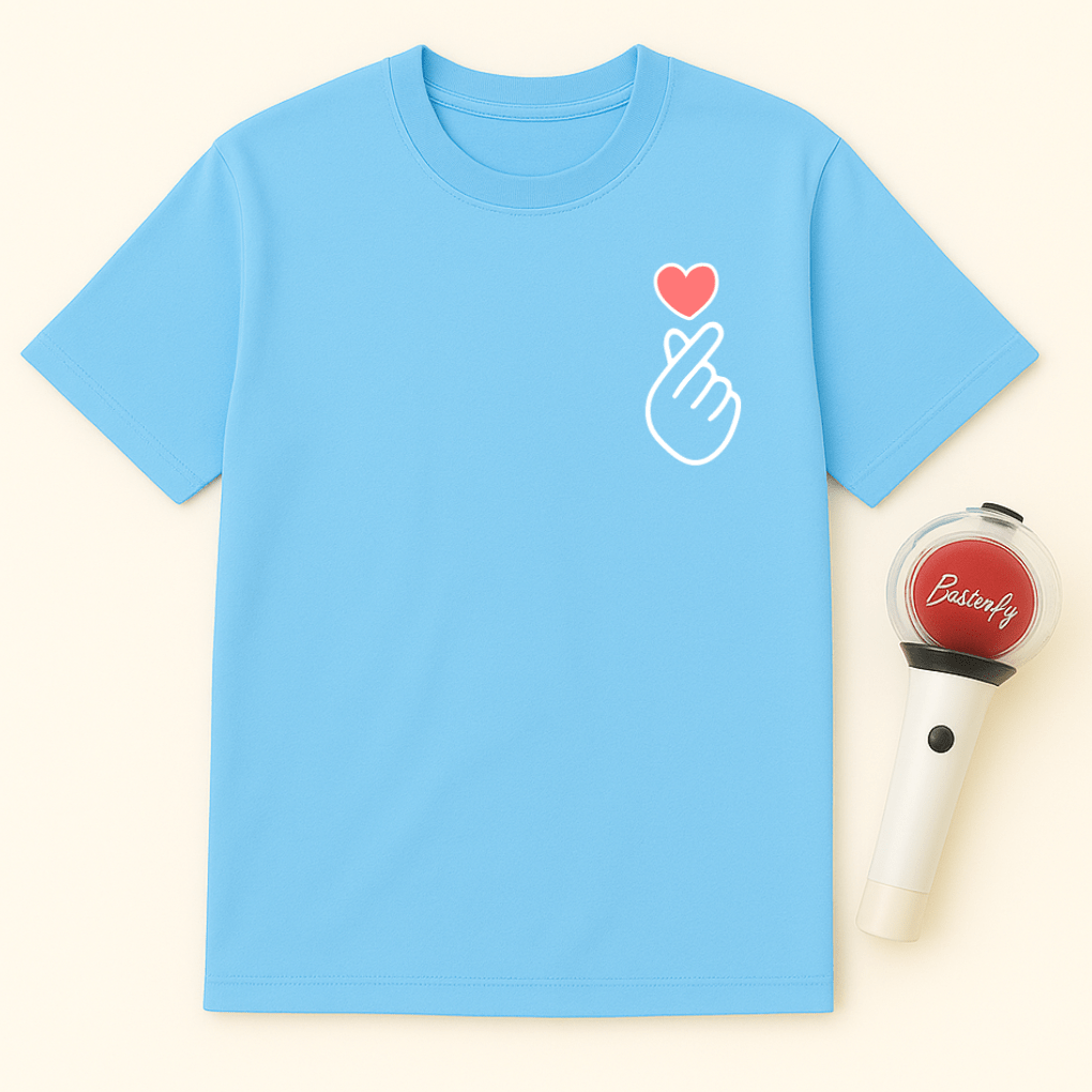 FINGER HEART PINK UNISEX T-SHIRT