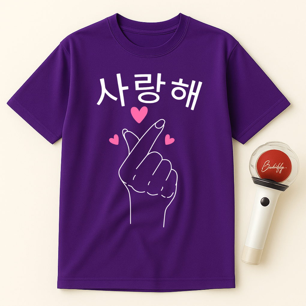 SARANGHAE FINGER HEART UNISEX T-SHIRT