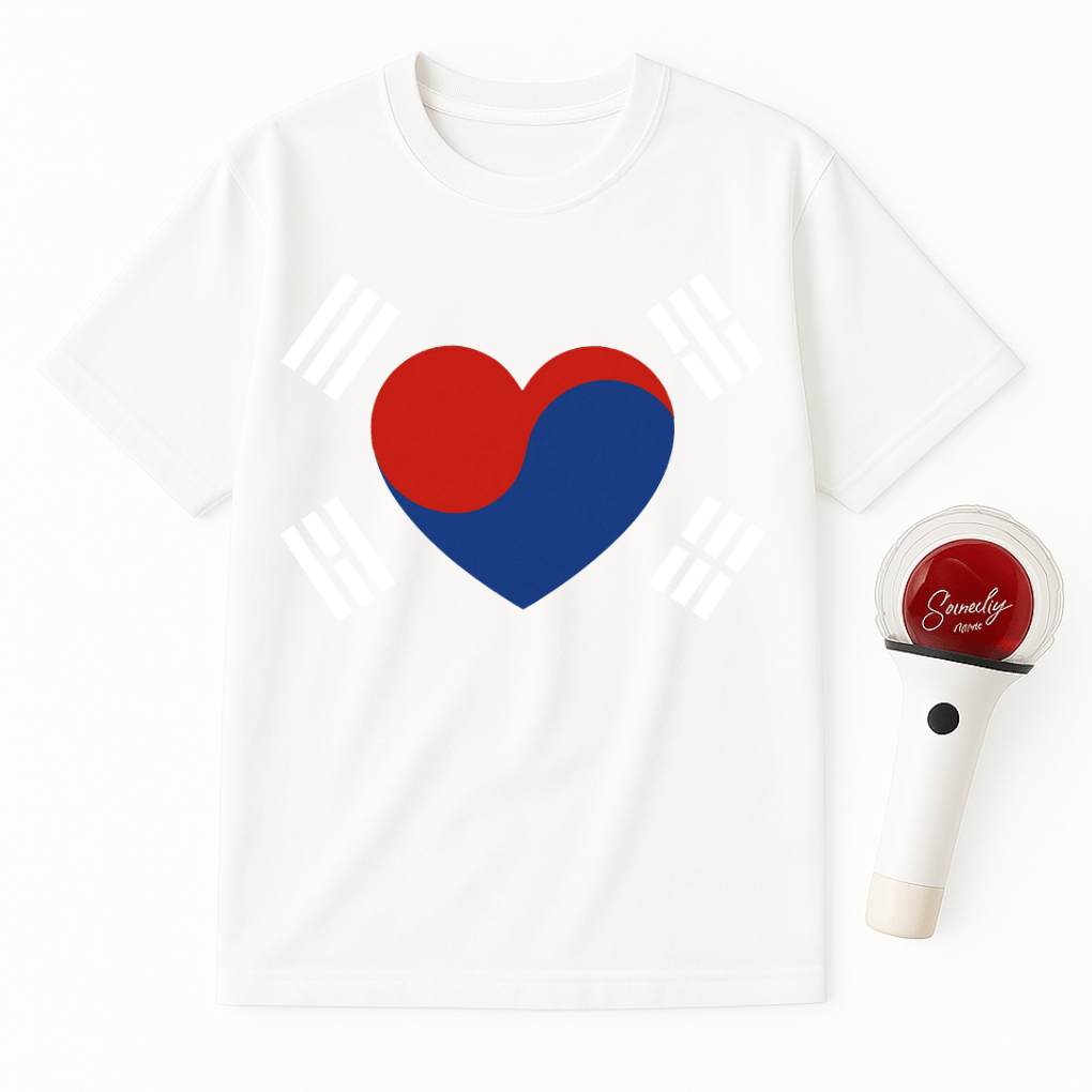 KOREAN FLAG HEART UNISEX T-SHIRT