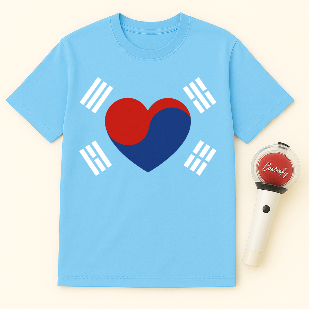 KOREAN FLAG HEART UNISEX T-SHIRT