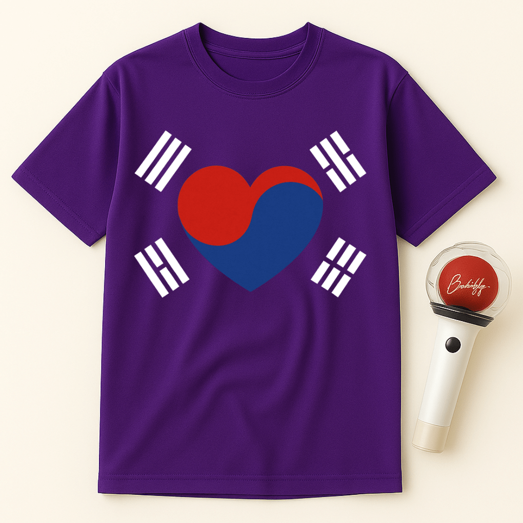 KOREAN FLAG HEART UNISEX T-SHIRT
