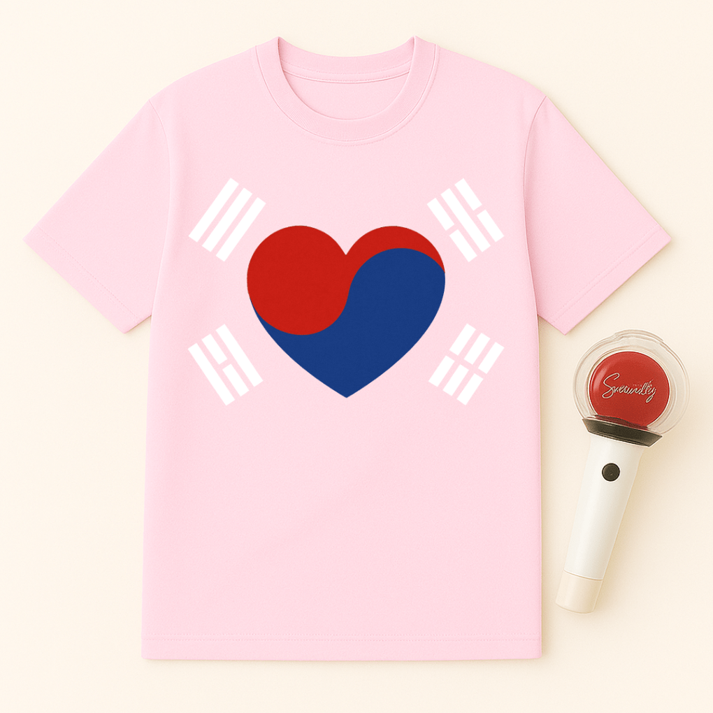 KOREAN FLAG HEART UNISEX T-SHIRT