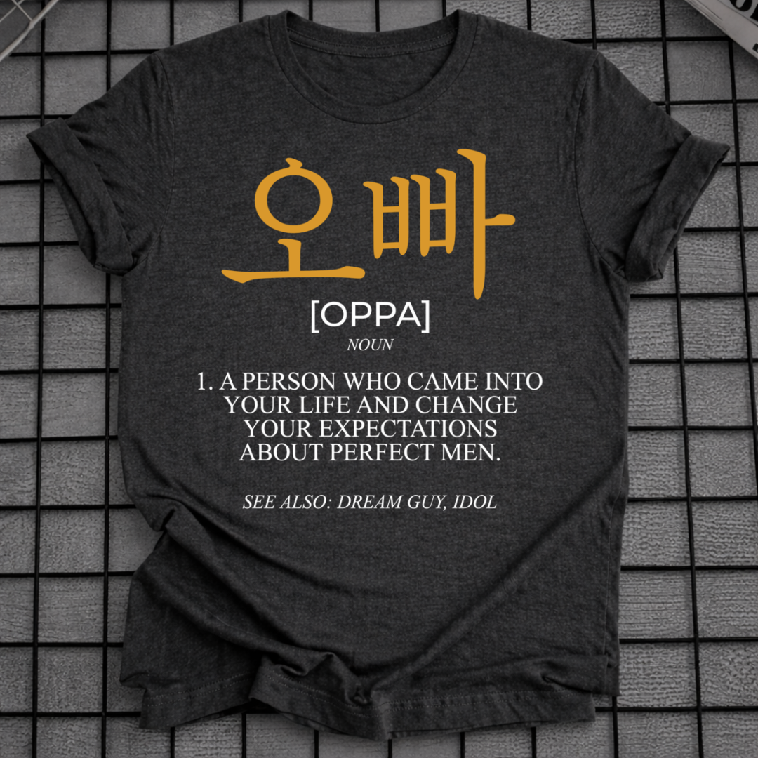 OPPA KOREANISCHES WORT BEDEUTUNG T-SHIRT