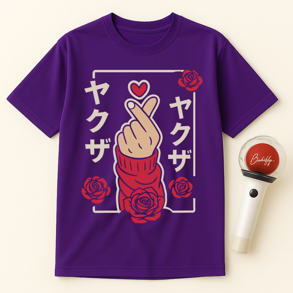 JAPANESE ROSE HEART UNISEX T-SHIRT