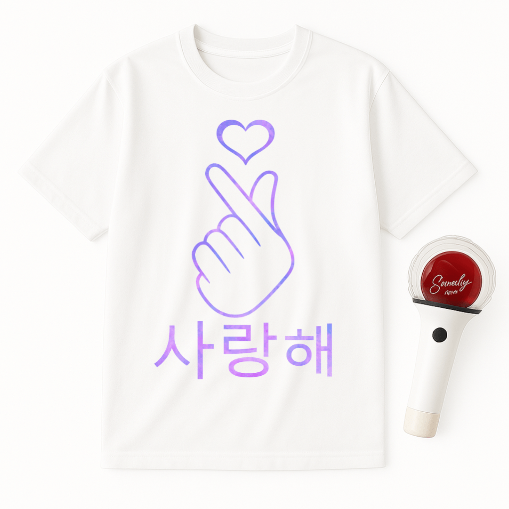 PURPLE SARANGHAE HEART UNISEX T-SHIRT