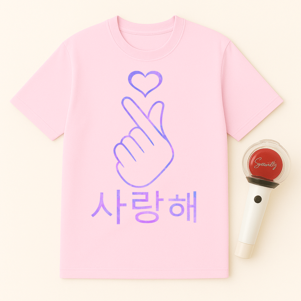 PURPLE SARANGHAE HEART UNISEX T-SHIRT