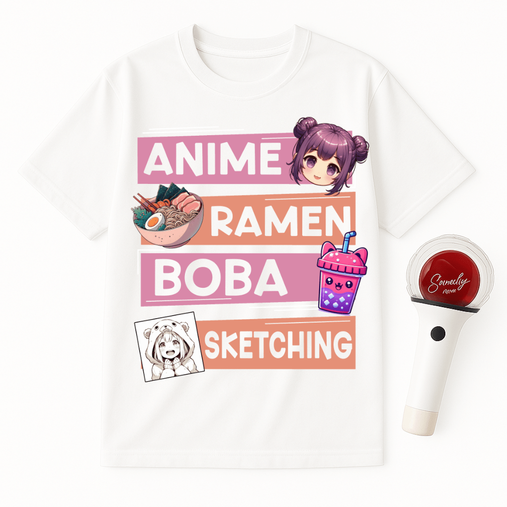 ANIME RAMEN BOBA SKETCH UNISEX T-SHIRT