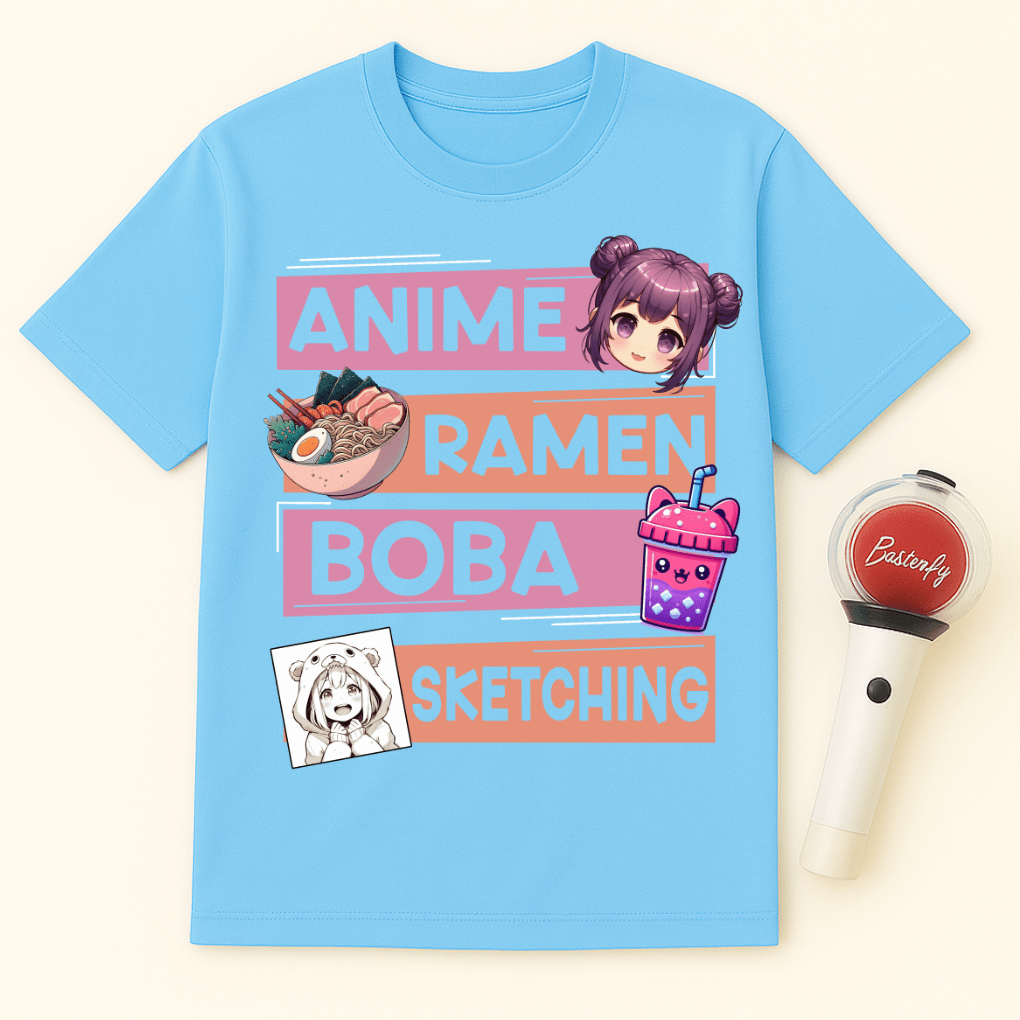 ANIME RAMEN BOBA SKETCH UNISEX T-SHIRT