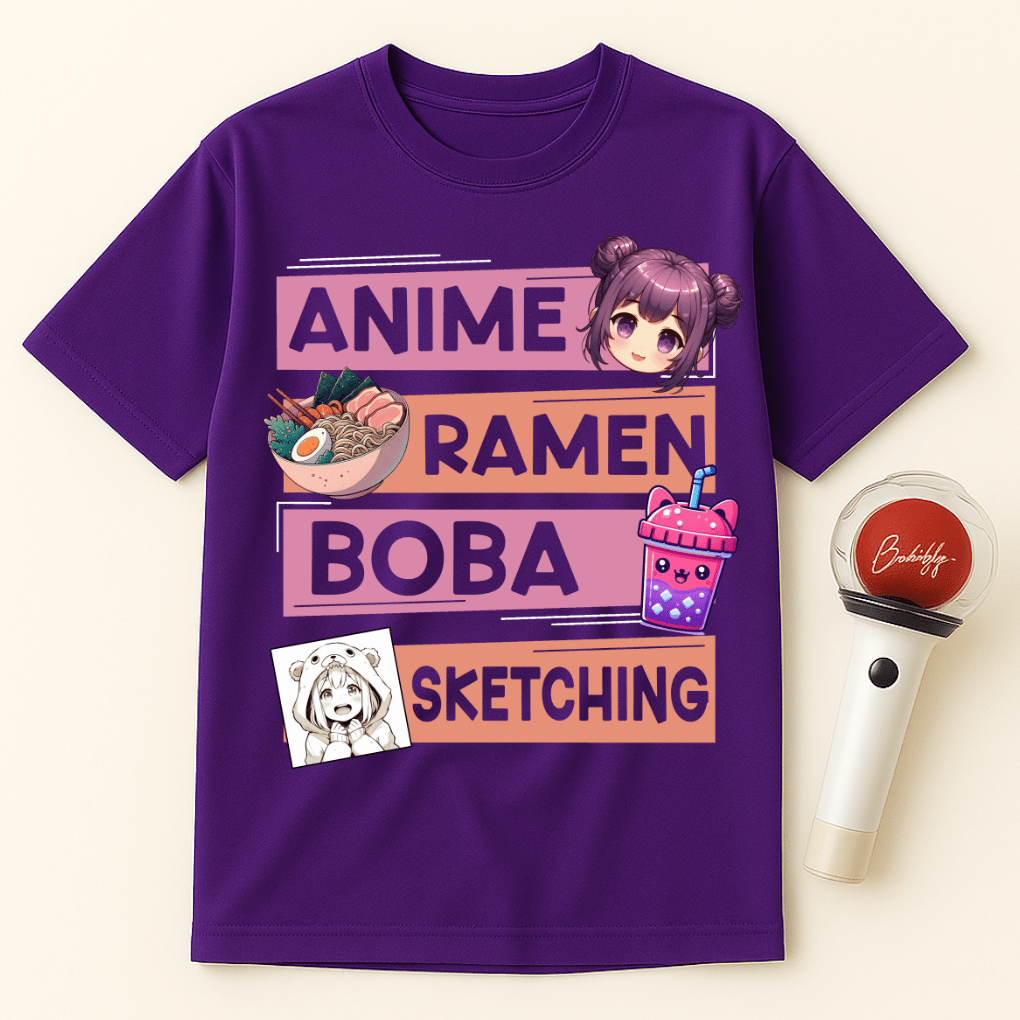 ANIME RAMEN BOBA SKETCH UNISEX T-SHIRT
