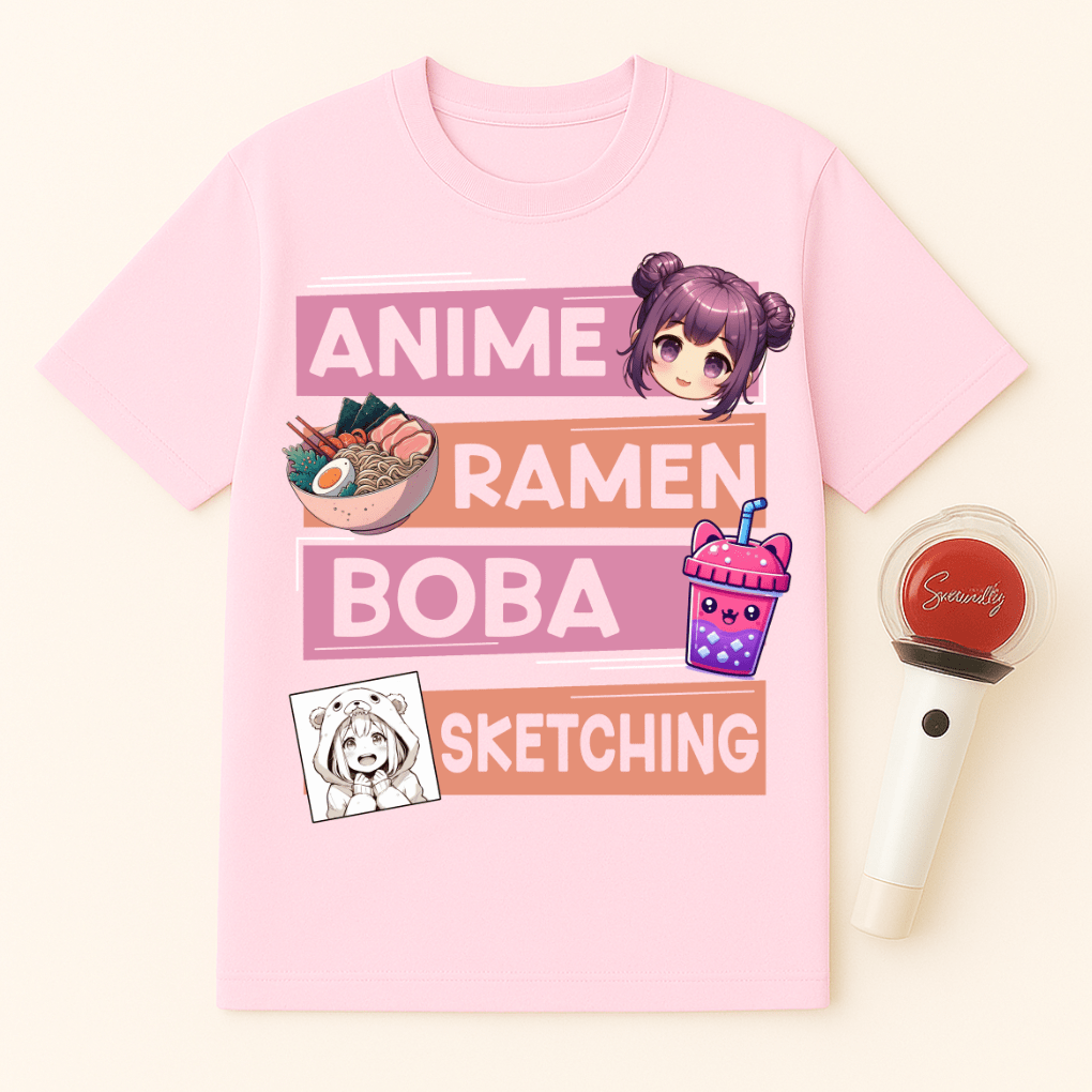 ANIME RAMEN BOBA SKETCH UNISEX T-SHIRT