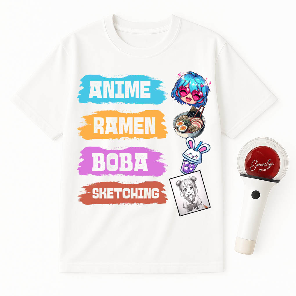 ANIME RAMEN BOBA SKETCHING UNISEX T-SHIRT