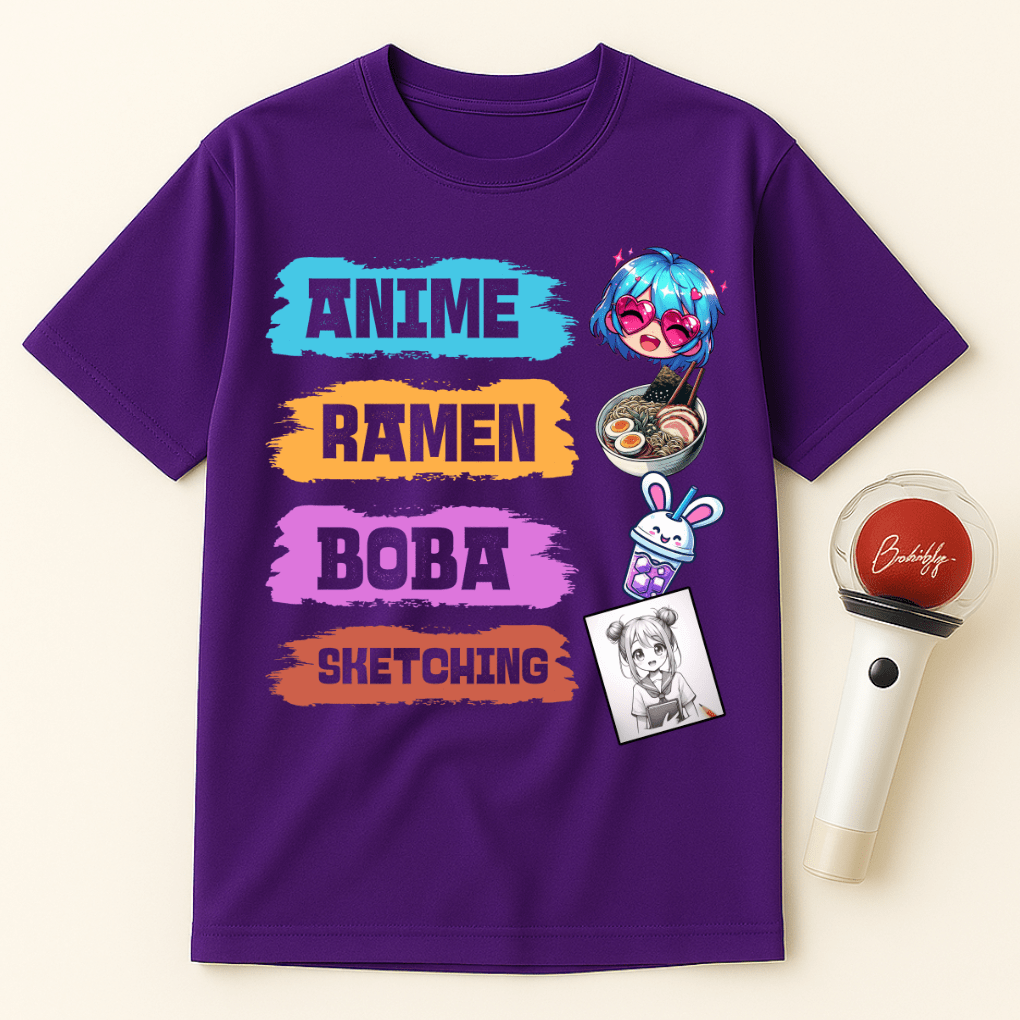ANIME RAMEN BOBA SKETCHING UNISEX T-SHIRT