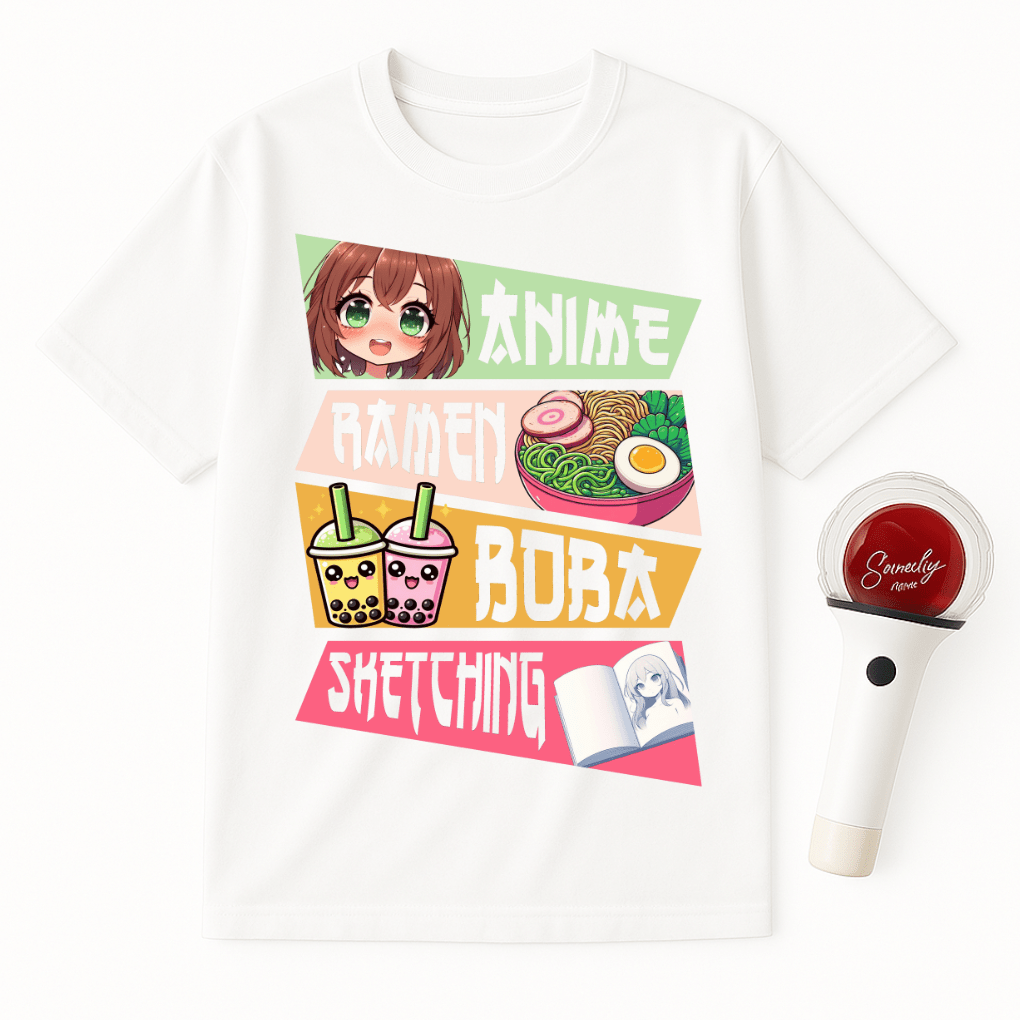ANIME RAMEN BOBA SKETCHING UNISEX T-SHIRT