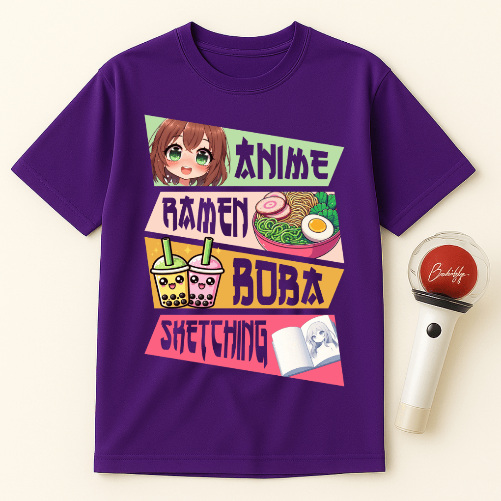 ANIME RAMEN BOBA SKETCHING UNISEX T-SHIRT