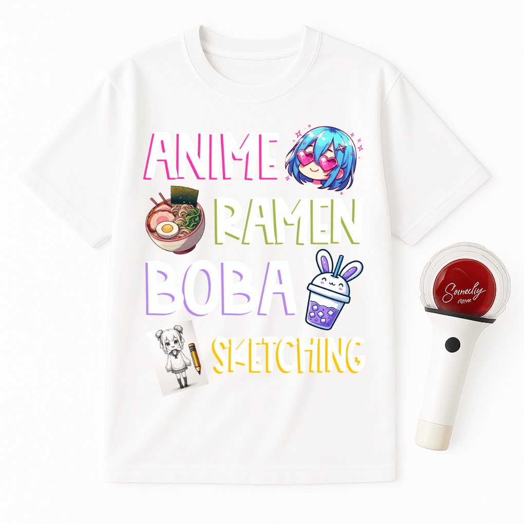 ANIME RAMEN BOBA SKETCHING UNISEX T-SHIRT