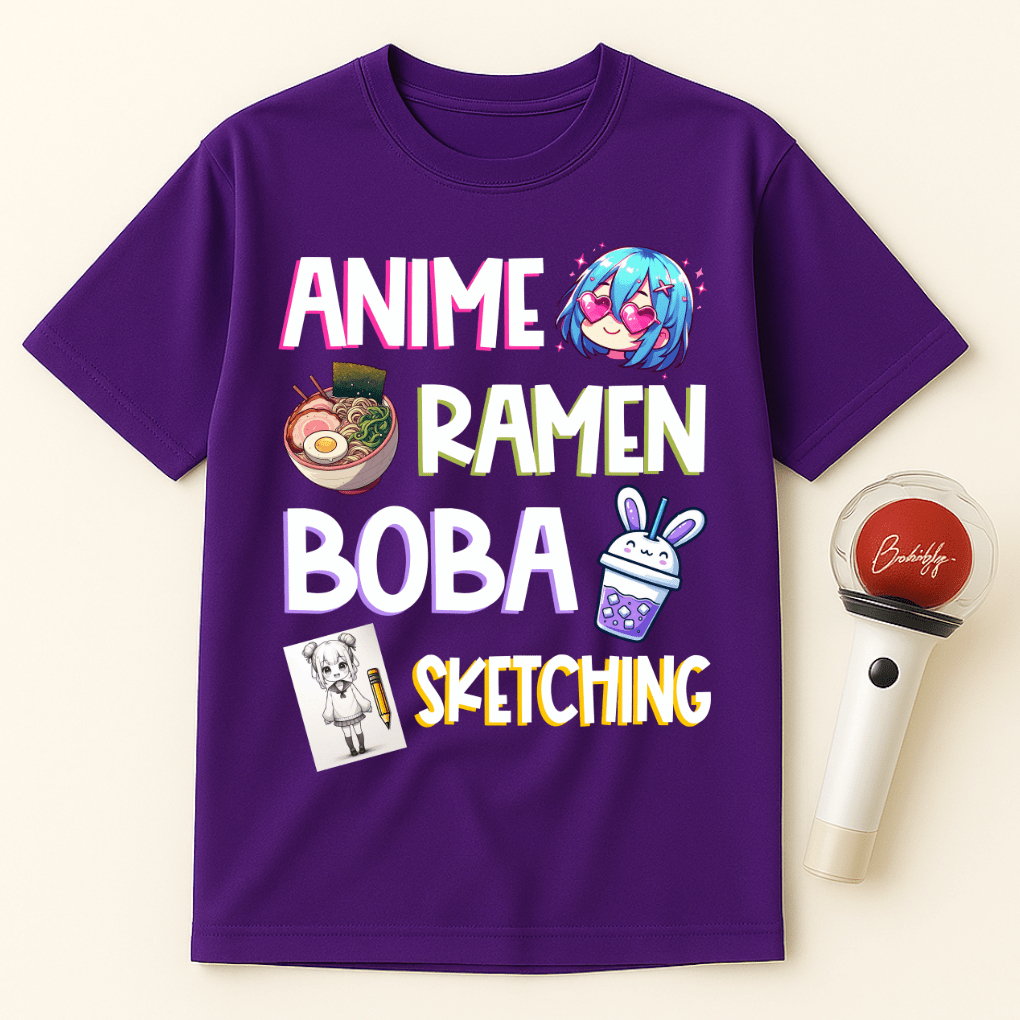 ANIME RAMEN BOBA SKETCHING UNISEX T-SHIRT