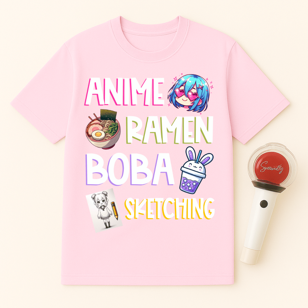 ANIME RAMEN BOBA SKETCHING UNISEX T-SHIRT