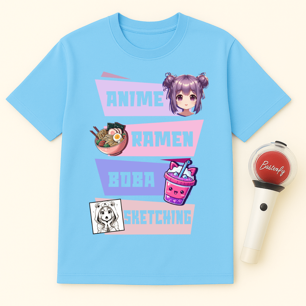 ANIME RAMEN BOBA SKETCH UNISEX T-SHIRT