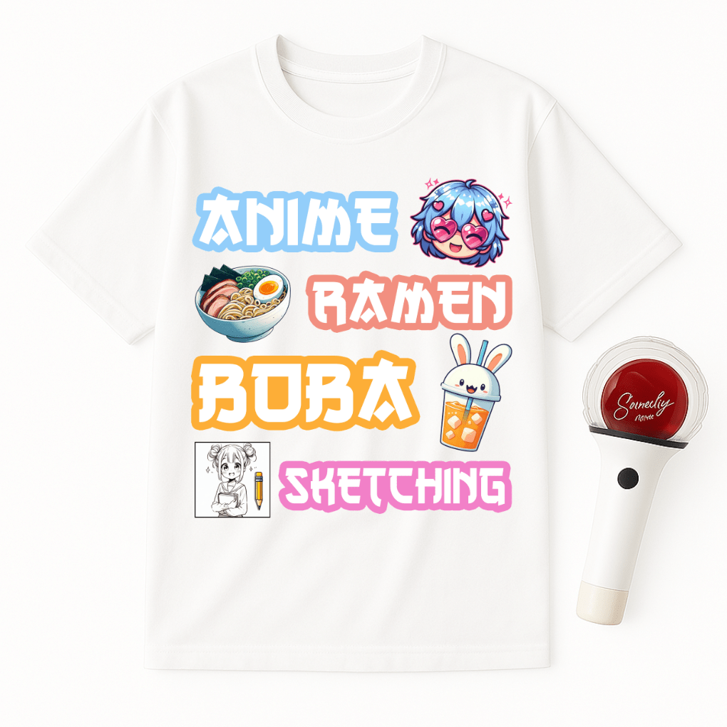ANIME RAMEN BOBA SKETCH UNISEX T-SHIRT