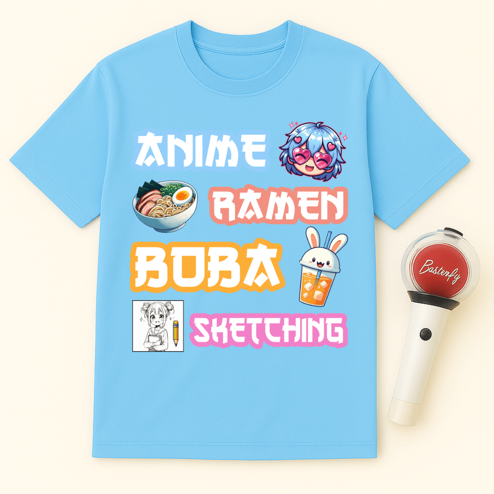 ANIME RAMEN BOBA SKETCH UNISEX T-SHIRT