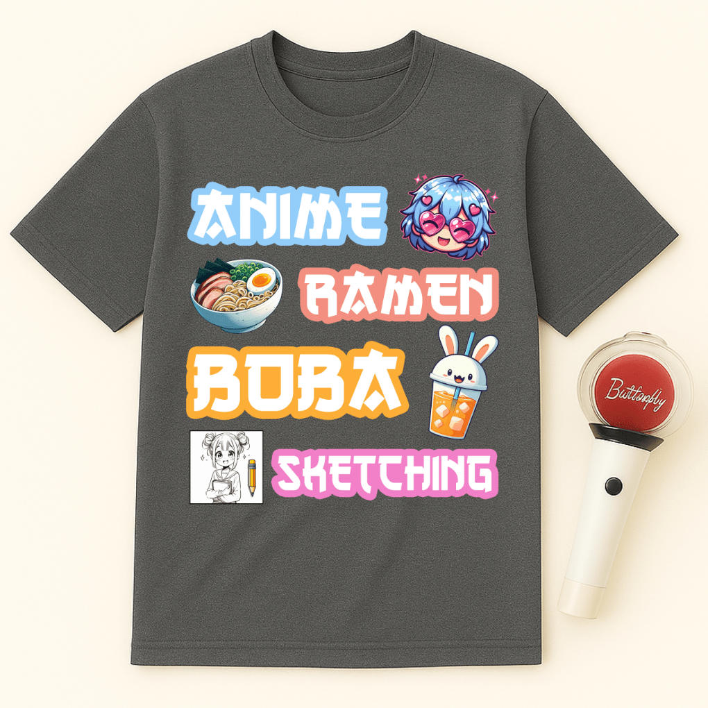 ANIME RAMEN BOBA SKETCH UNISEX T-SHIRT