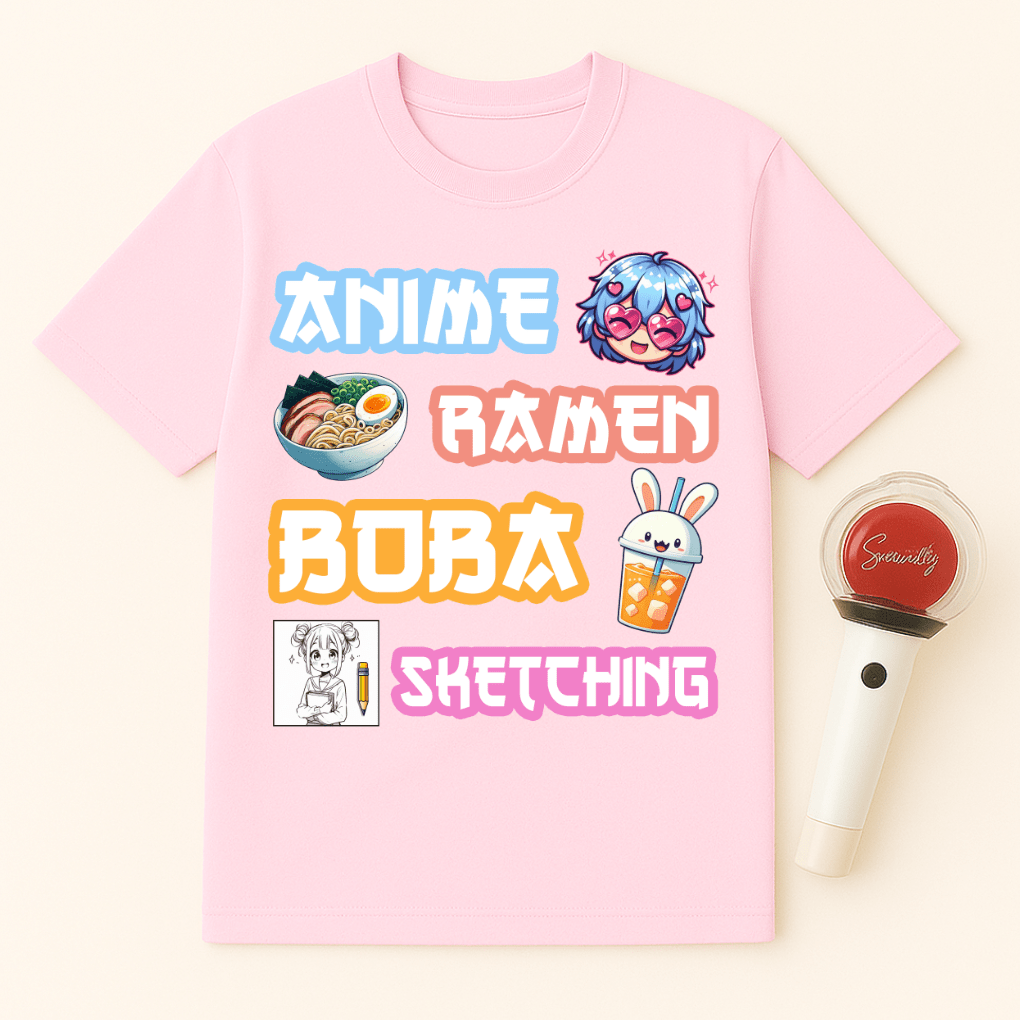 ANIME RAMEN BOBA SKETCH UNISEX T-SHIRT