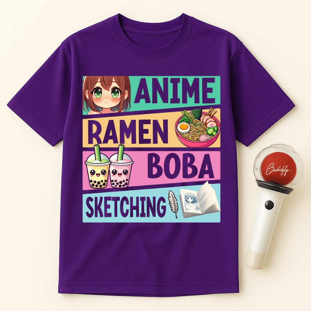 ANIME RAMEN BOBA ART UNISEX T-SHIRT