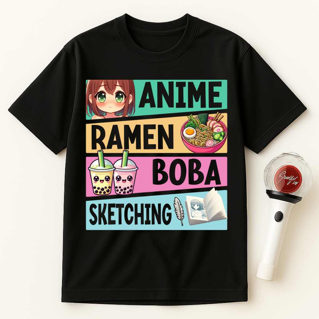 ANIME RAMEN BOBA ART UNISEX T-SHIRT