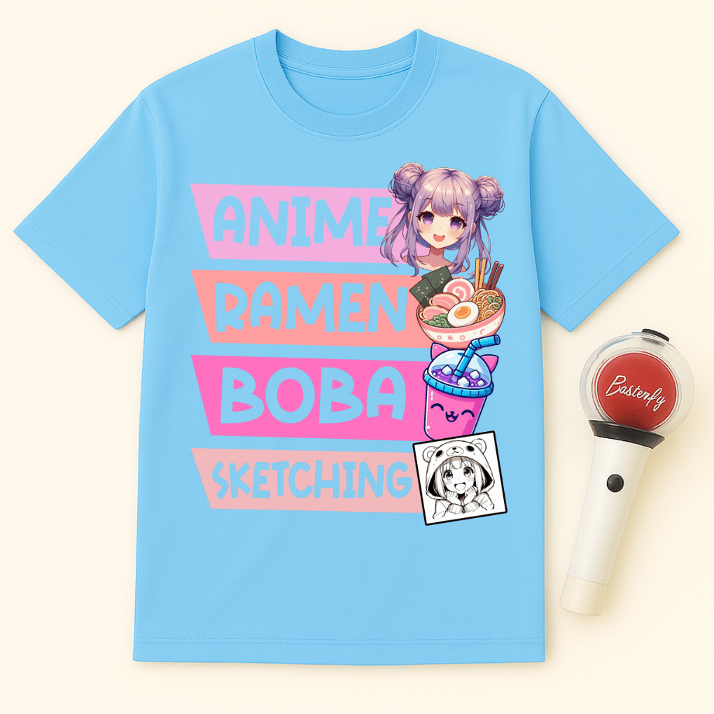 ANIME RAMEN BOBA SKETCH UNISEX T-SHIRT