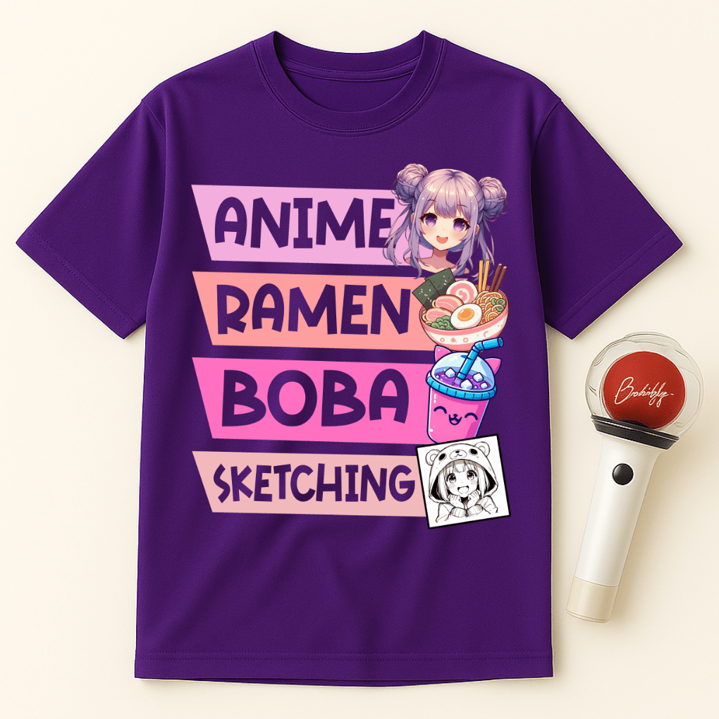 ANIME RAMEN BOBA SKETCH UNISEX T-SHIRT
