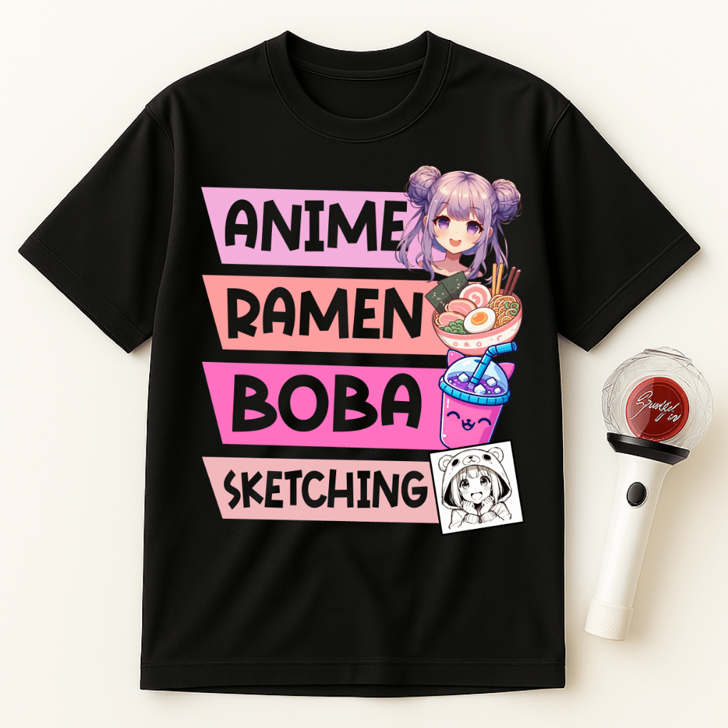 ANIME RAMEN BOBA SKETCH UNISEX T-SHIRT