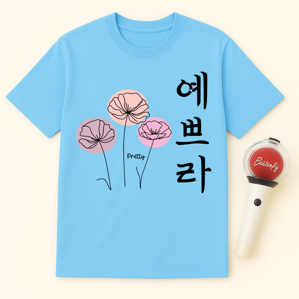 FLOWERS HANGUL UNISEX T-SHIRT