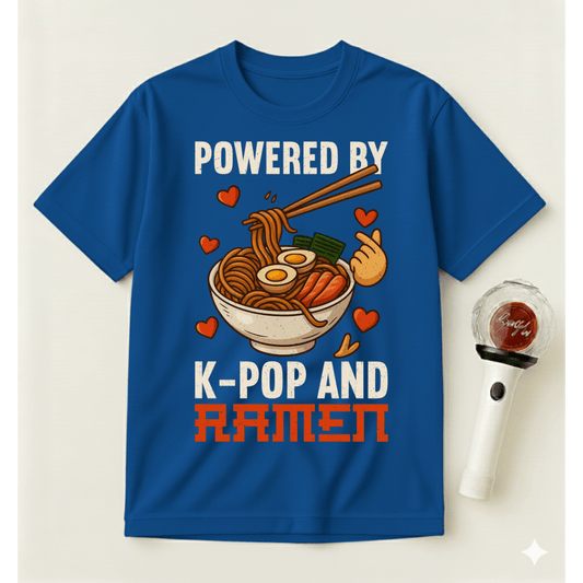 POWERED BY K-POP AND RAMEN T-SHIRT