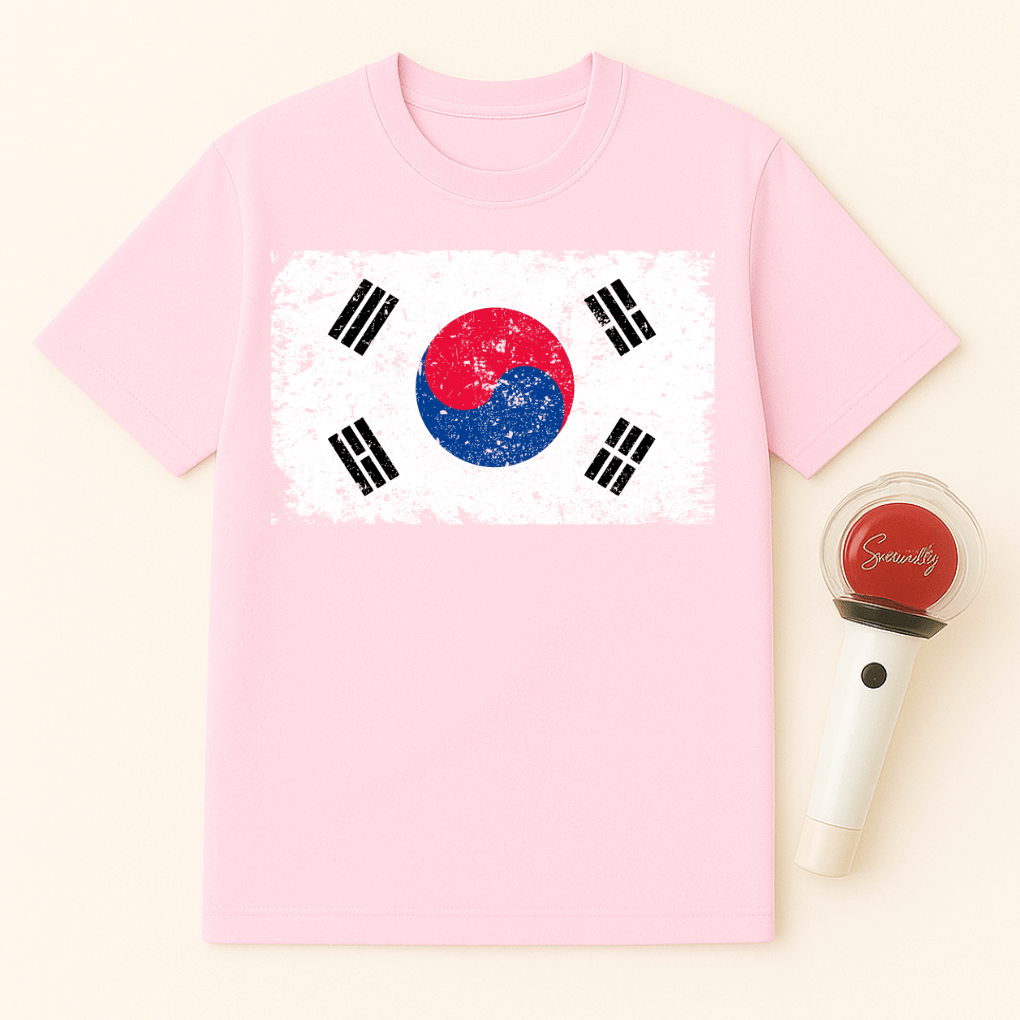 DISTRESSED KOREAN FLAG UNISEX T-SHIRT