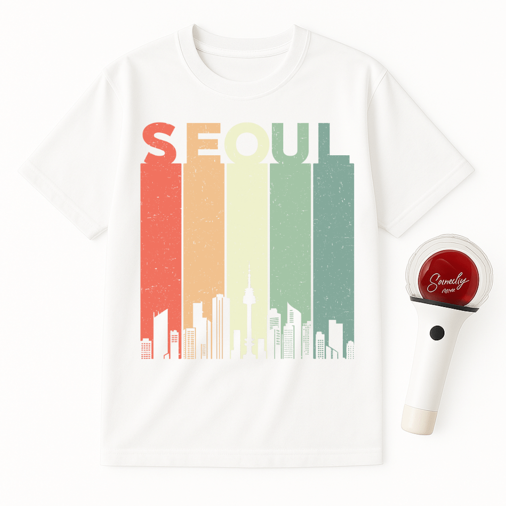 SEOUL SKYLINE RETRO UNISEX T-SHIRT