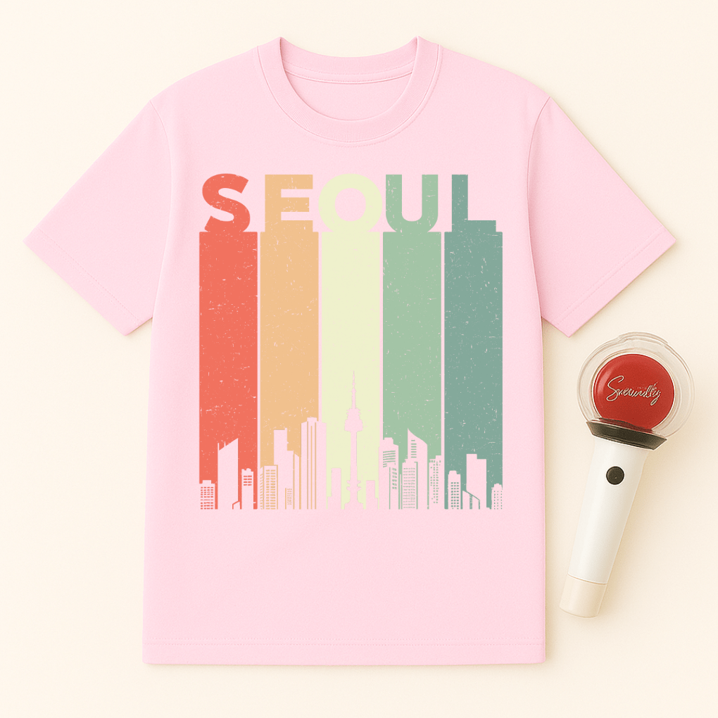 SEOUL SKYLINE RETRO UNISEX T-SHIRT